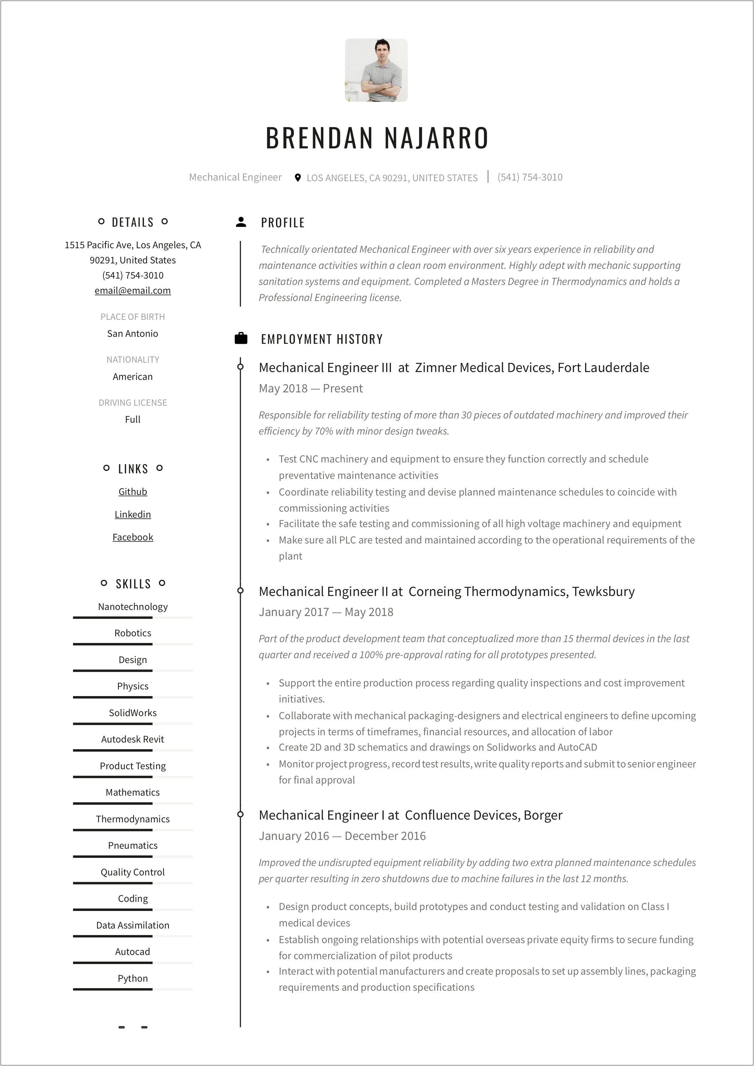 Sample Revit Cad Resume Adding Certificates