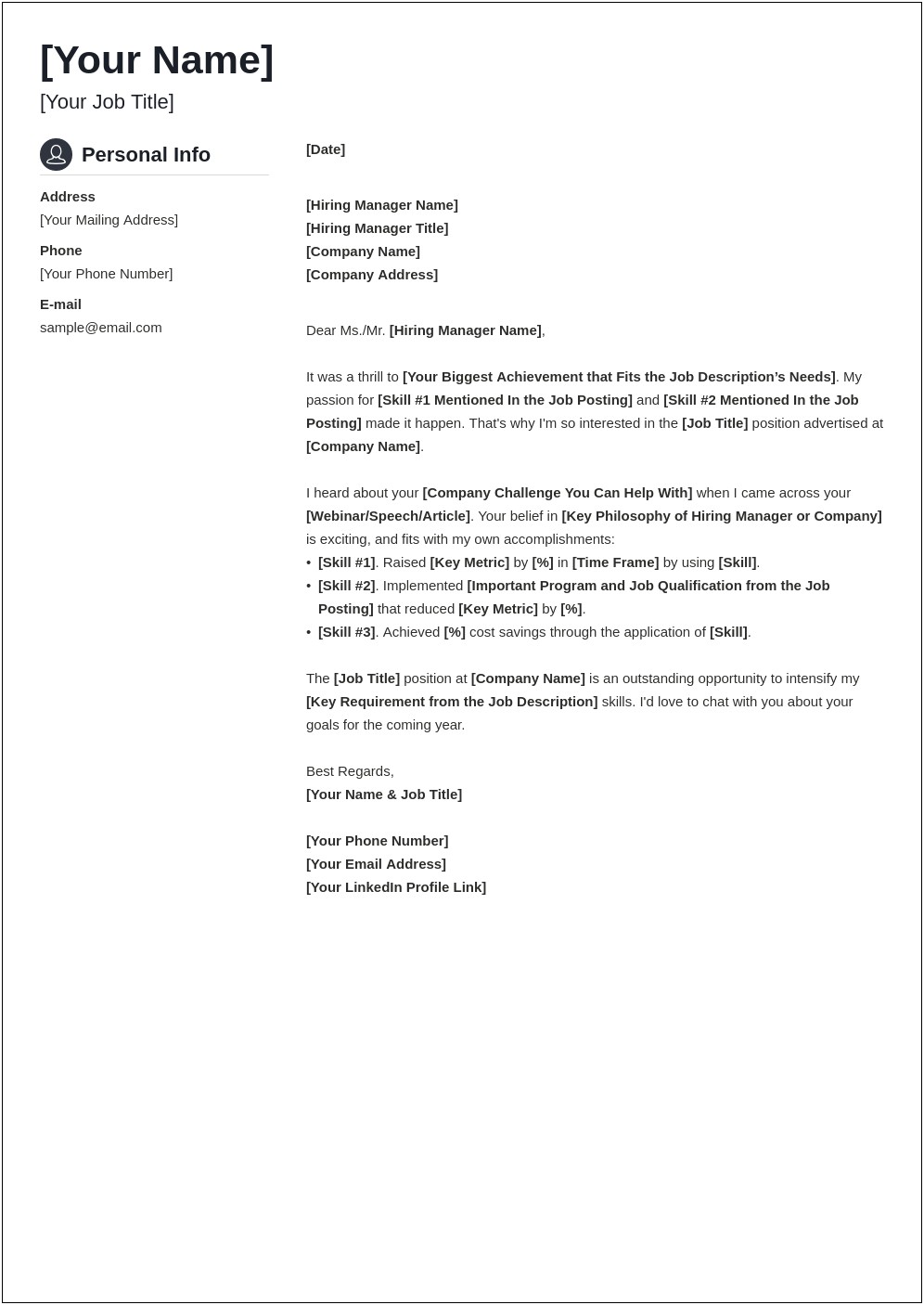 Samples Cover Letter For Resume General