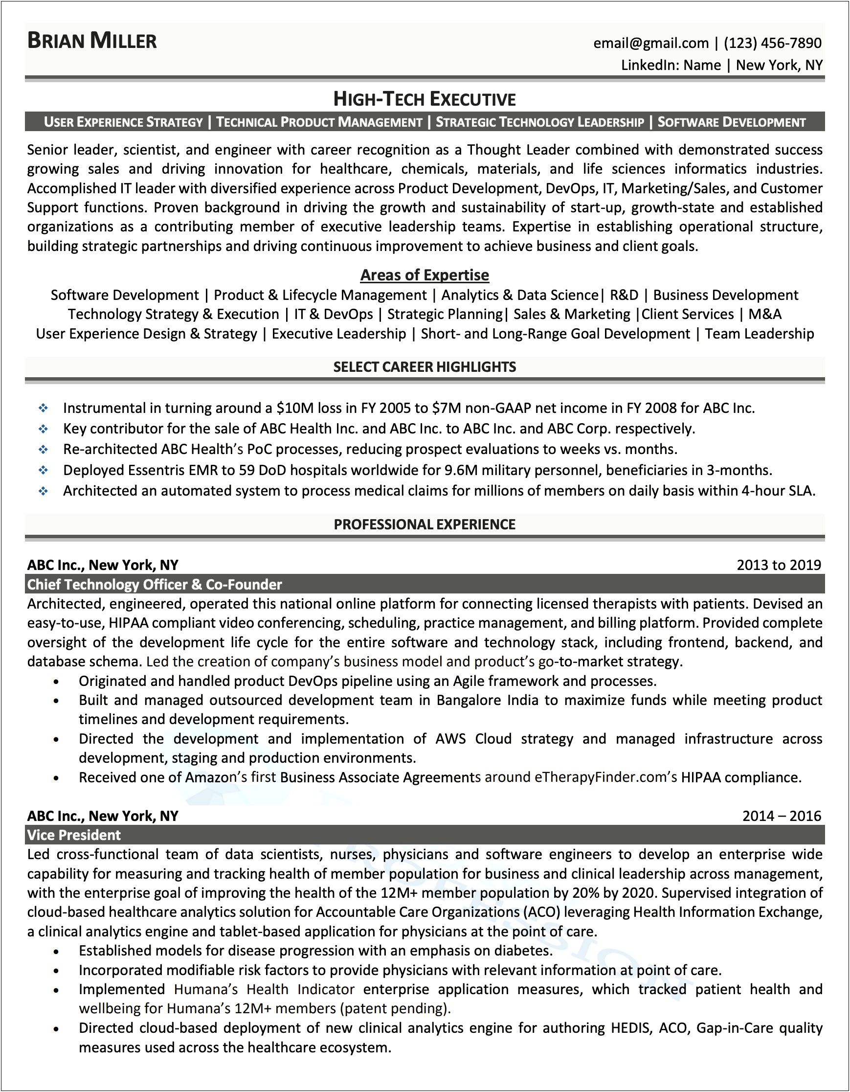 Samples Of Highlisgts On Administrative Resume