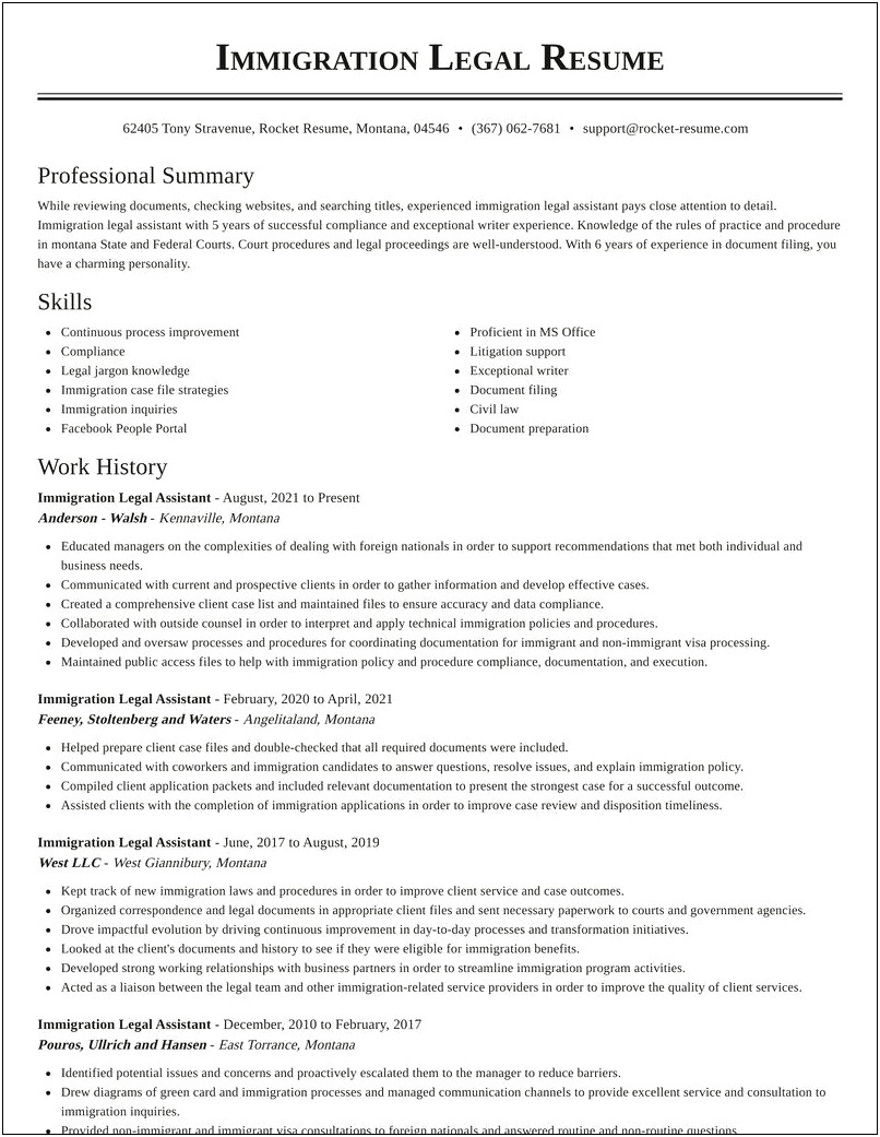 Samples Of Resume For Legal Assistant