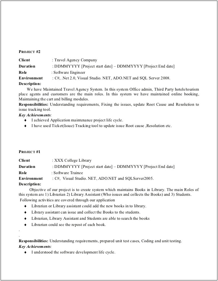 Sap Abap Sample Resume For 2 Years Experience