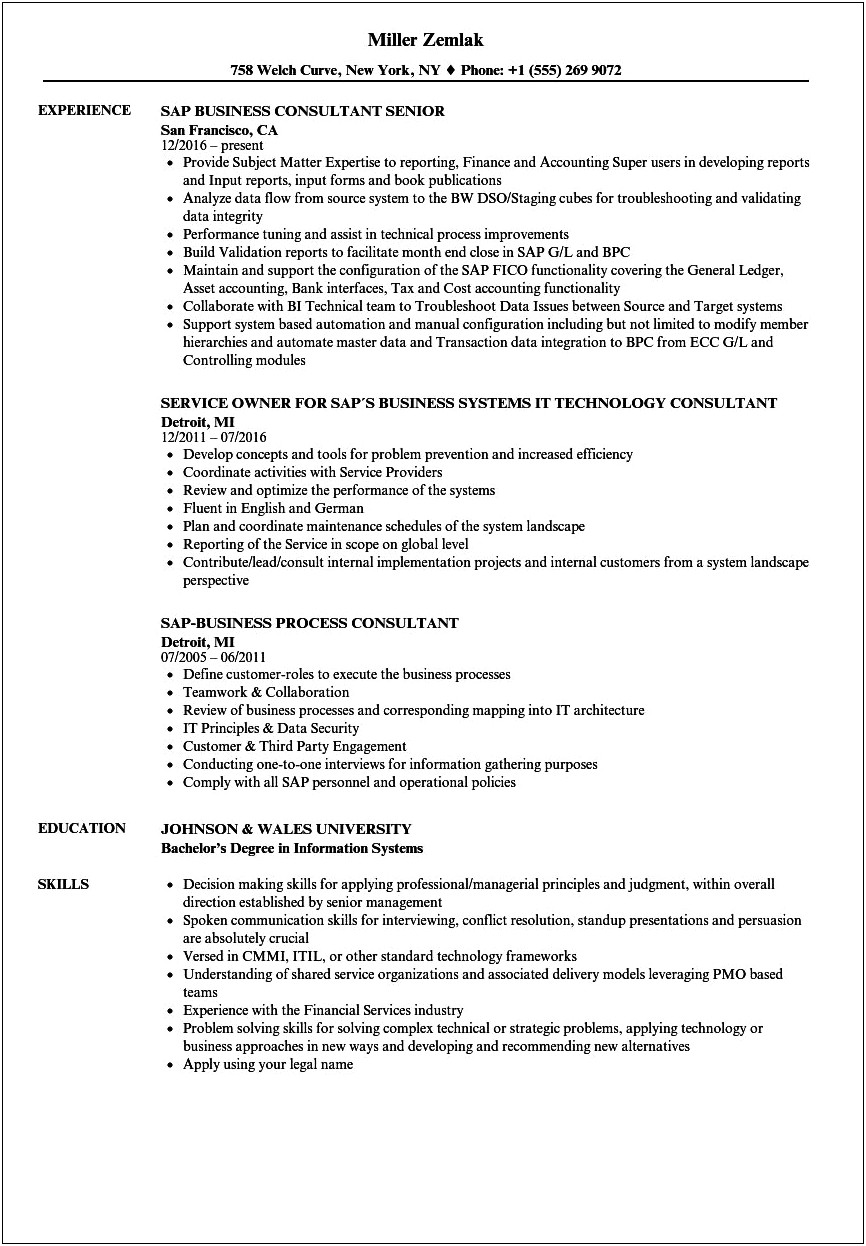 Sap Basis 1.5 Year Experience Resume