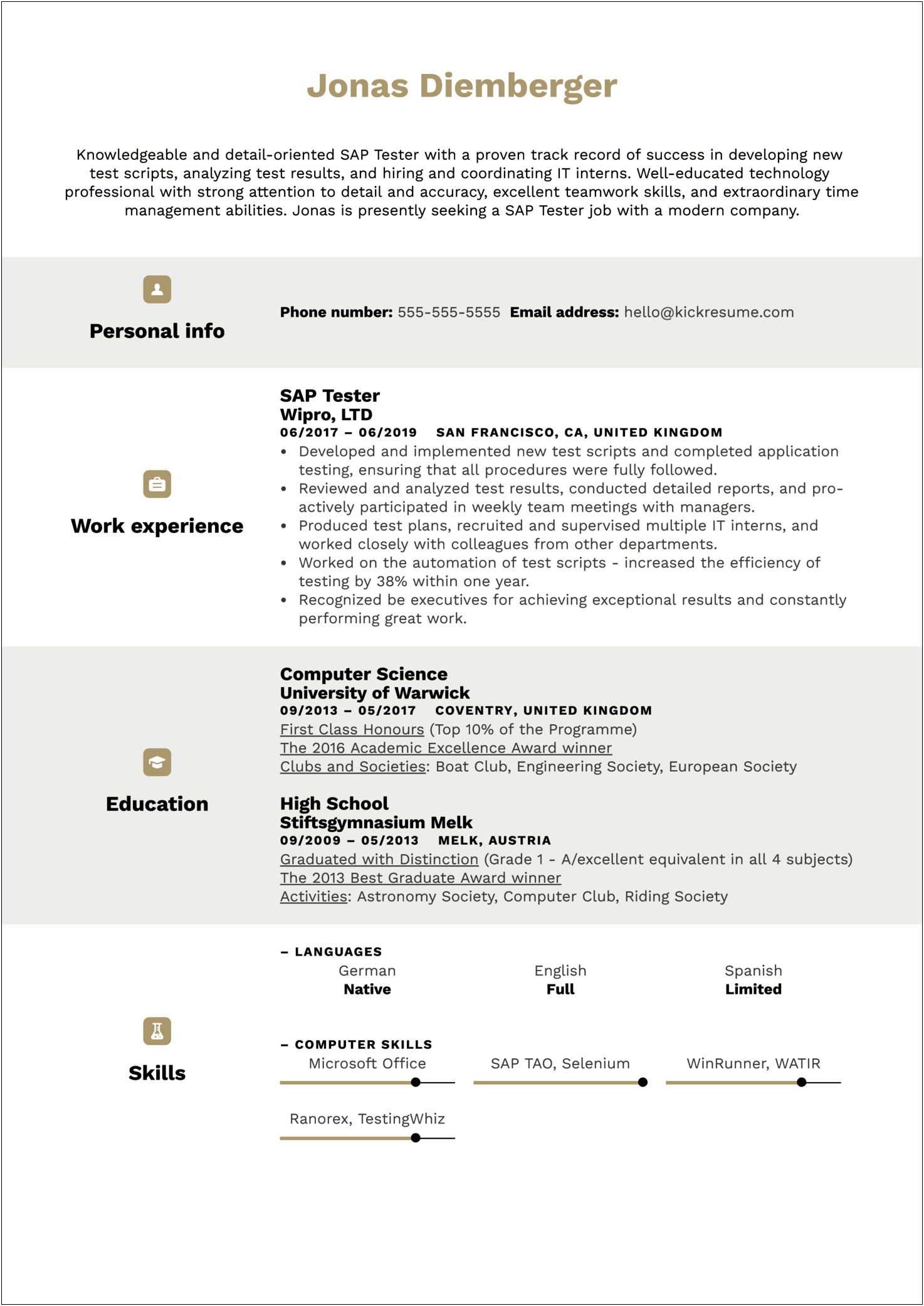 Sap Security Resume 2 Years Experience