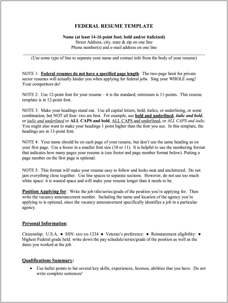 Should A City Have A Resume Template