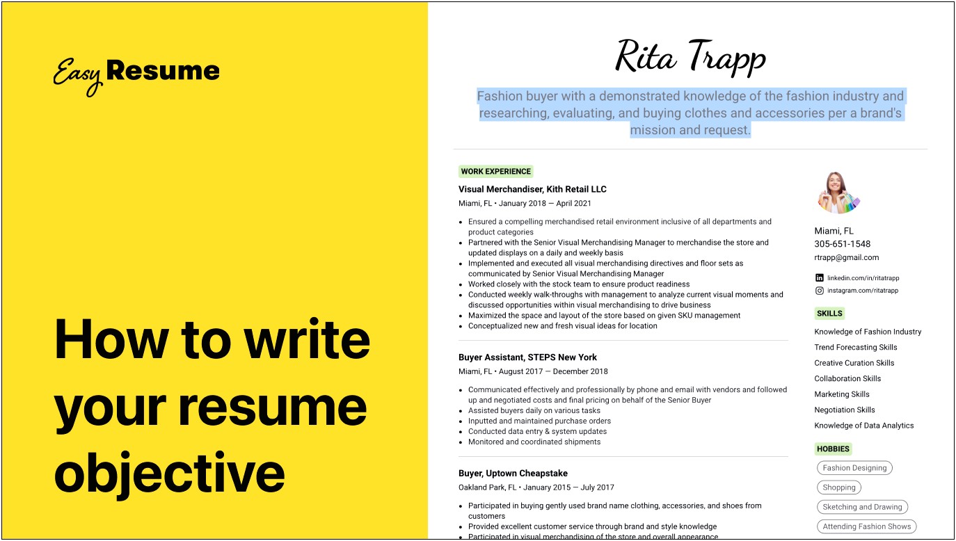 Should A Resume Start With An Objective