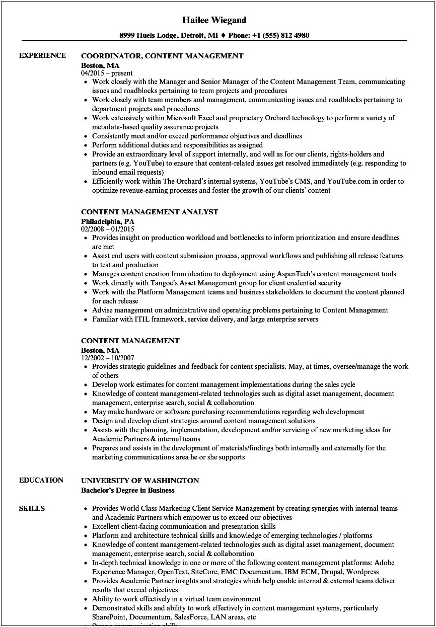 Should I Capitalize Management On Resume