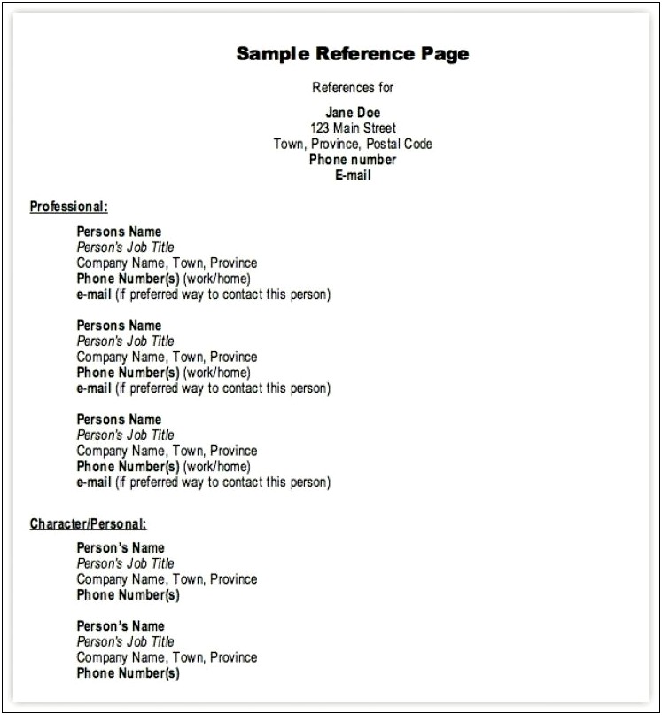 Should I Put References On Different Page Resume