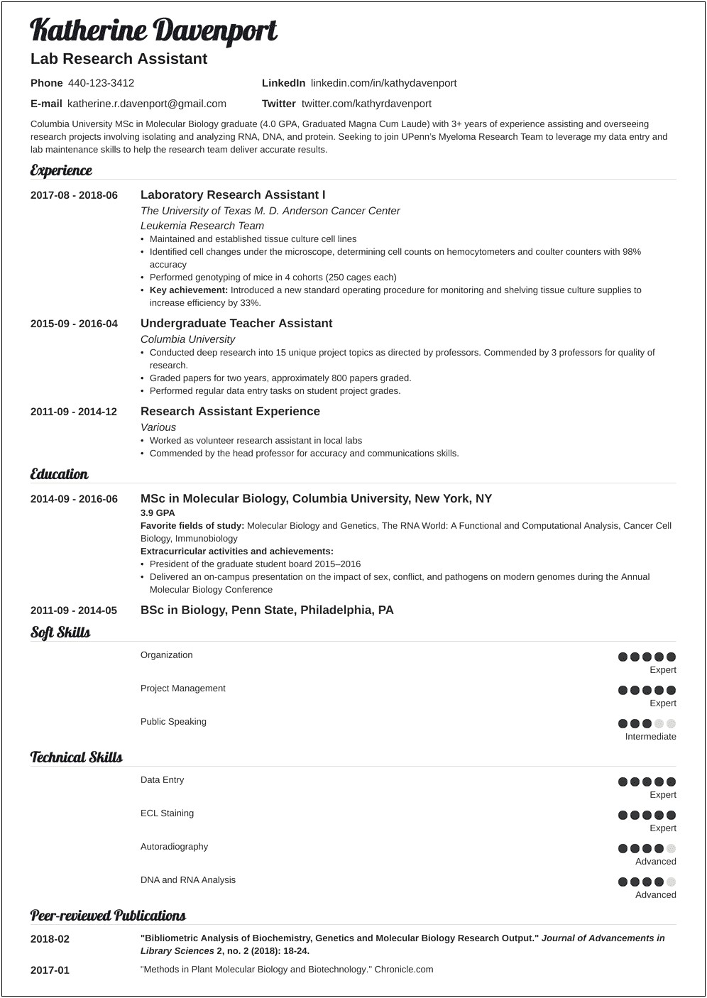 Should I Put Research Interest In Resume