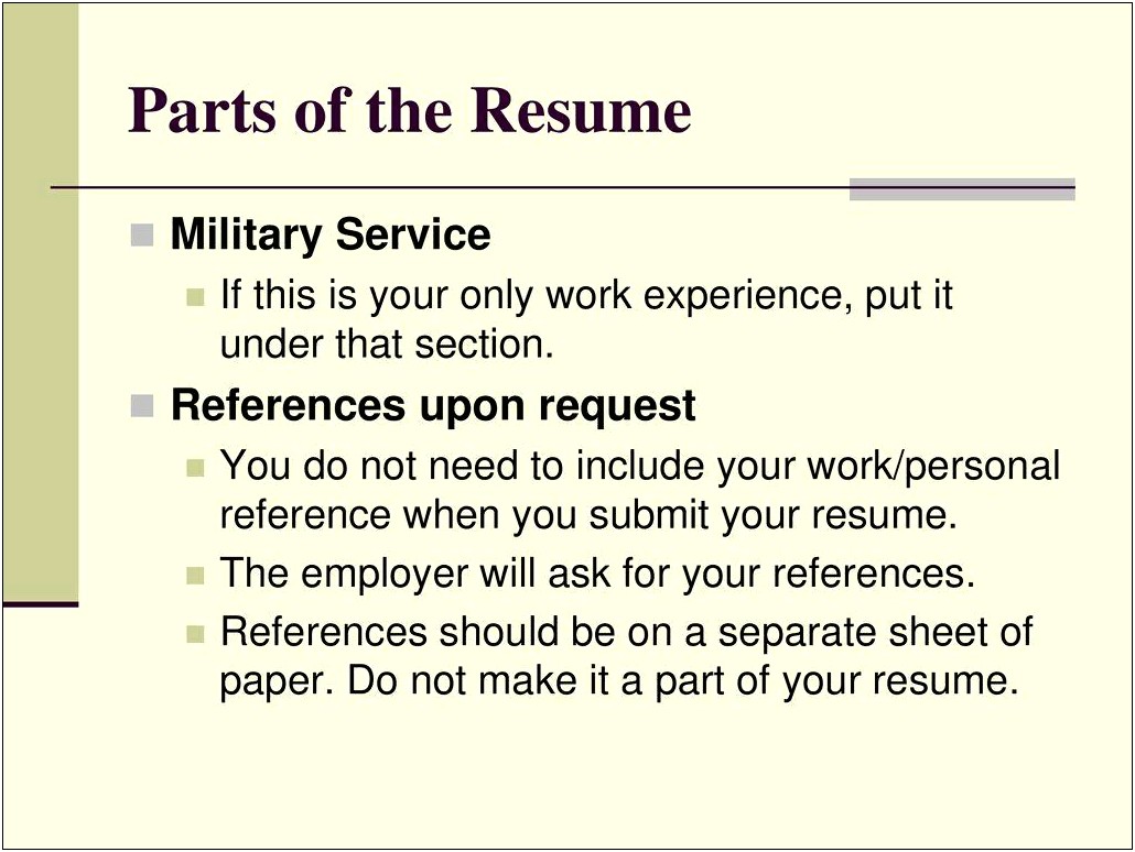 Should Resume Include Jobs Before Military
