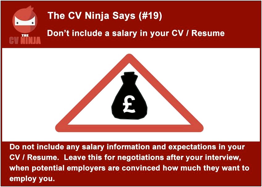 Should You Put Salary On Resume