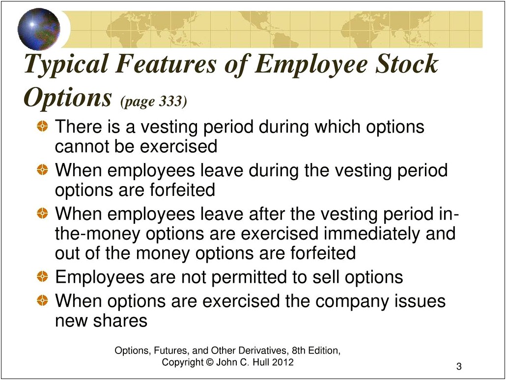 Should You Put Stock Options Vested On Resume