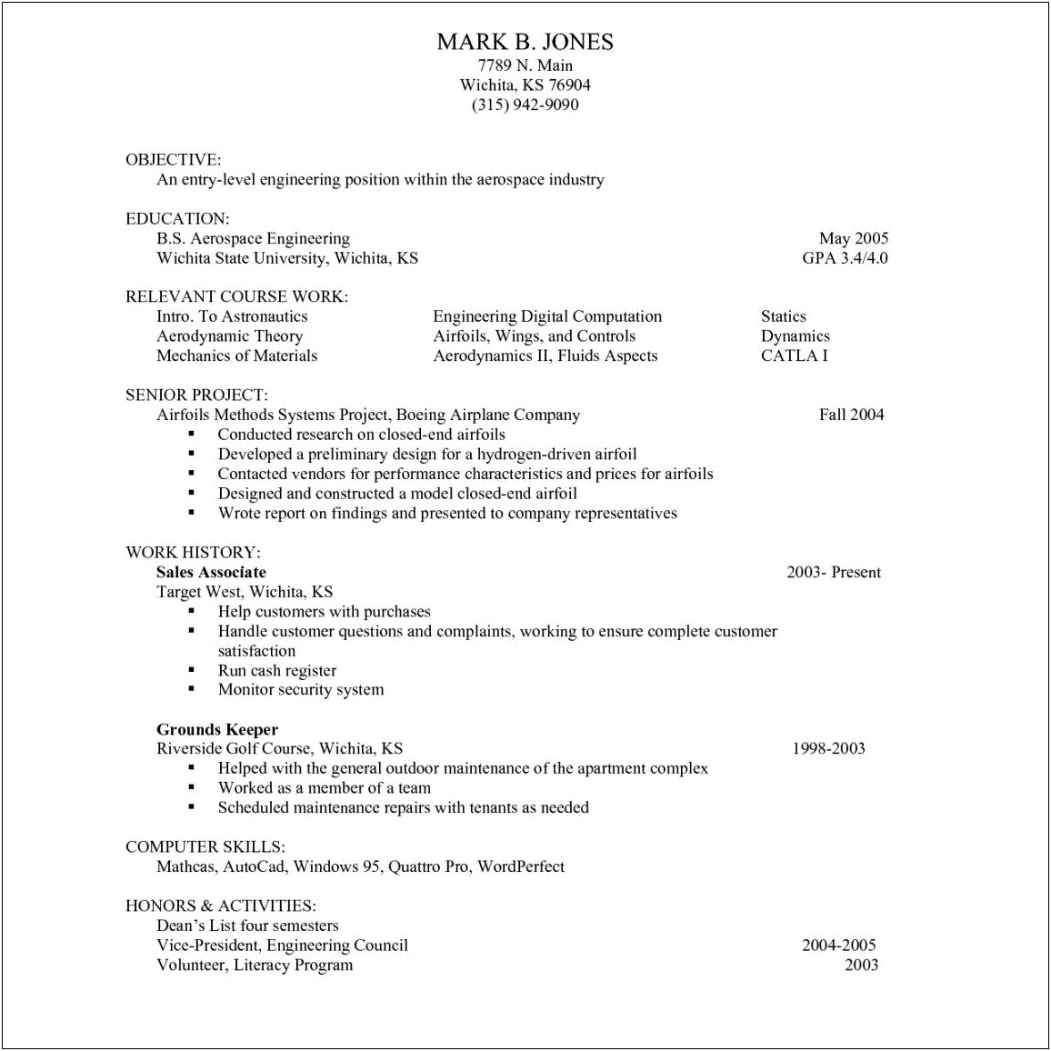 Simple Resume For Someone With Little Experience