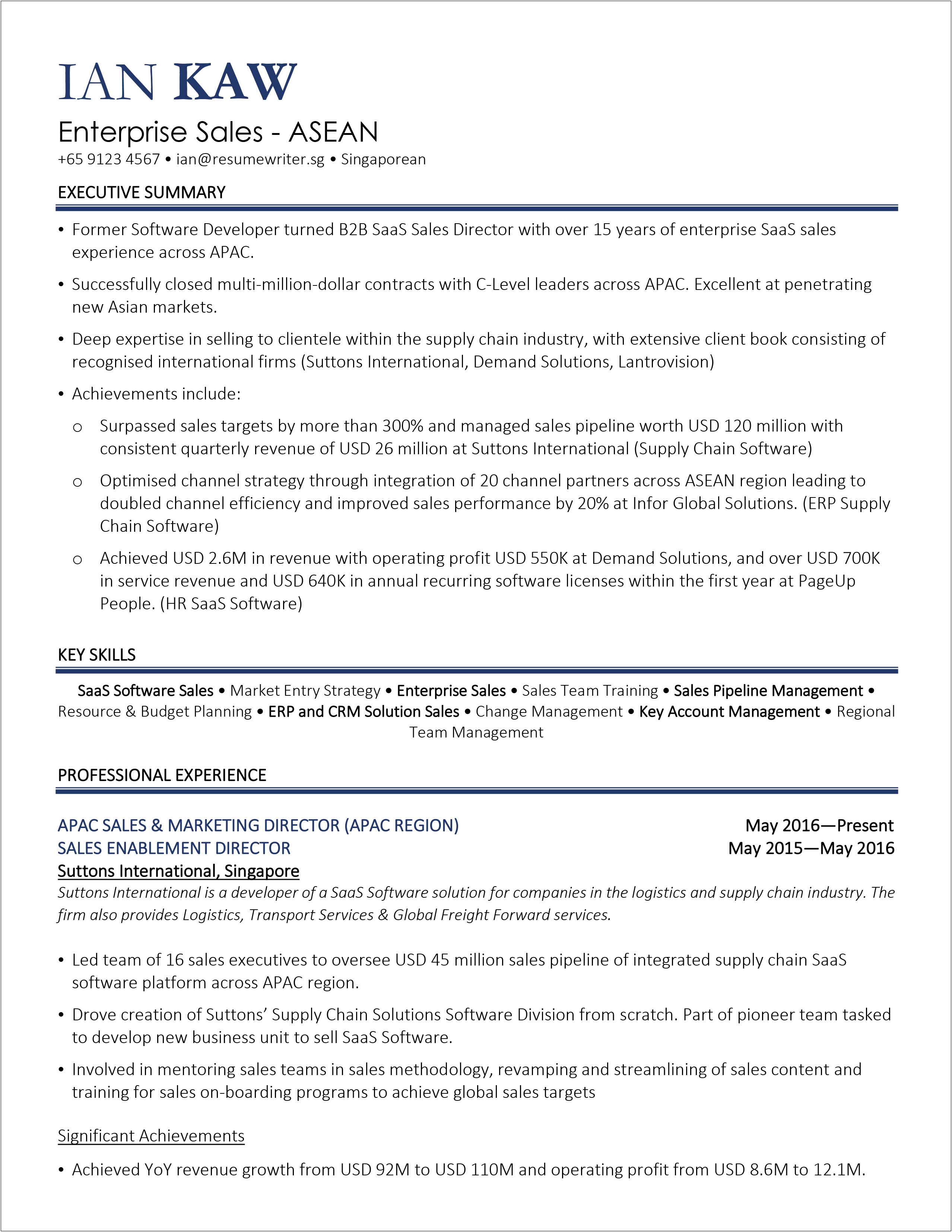 Simple Resume Sample For Job Application