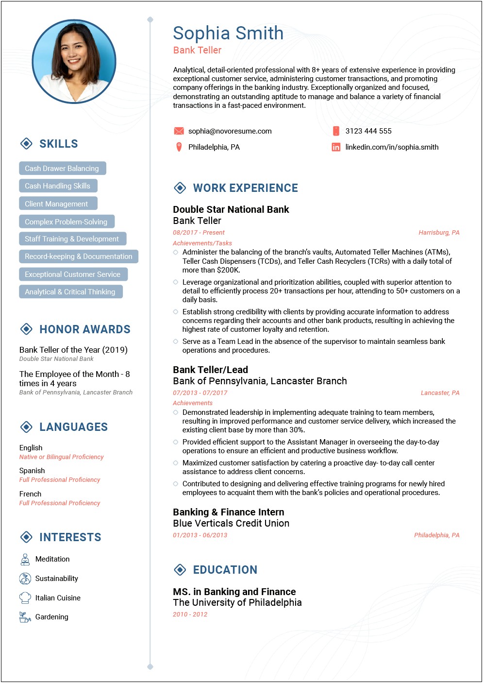 Simple Resume Sample Without Experience Download