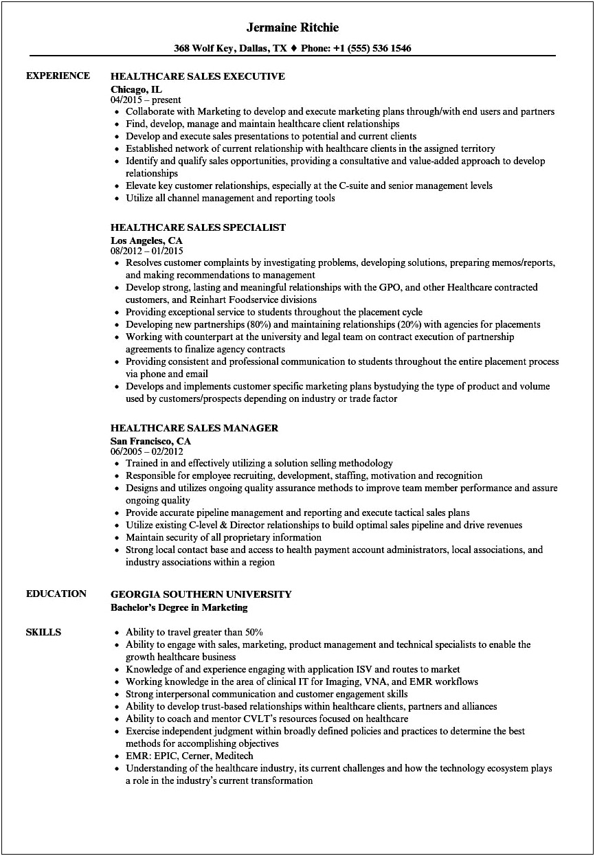 Skills And Abilities For Healthcare Resume