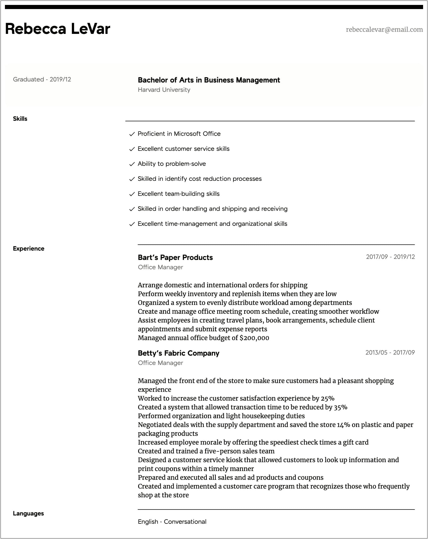 Skills Experience From Scheduling For Resume