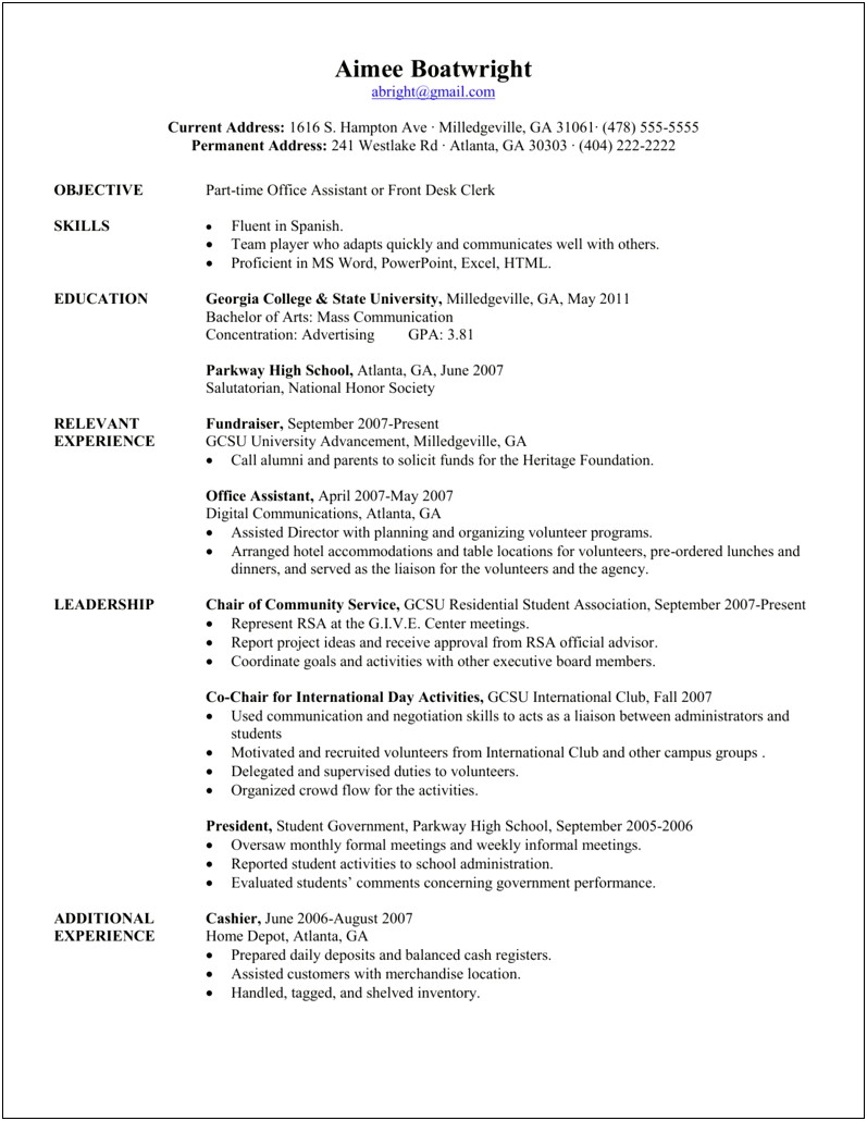 Skills For Resume From Home Depot