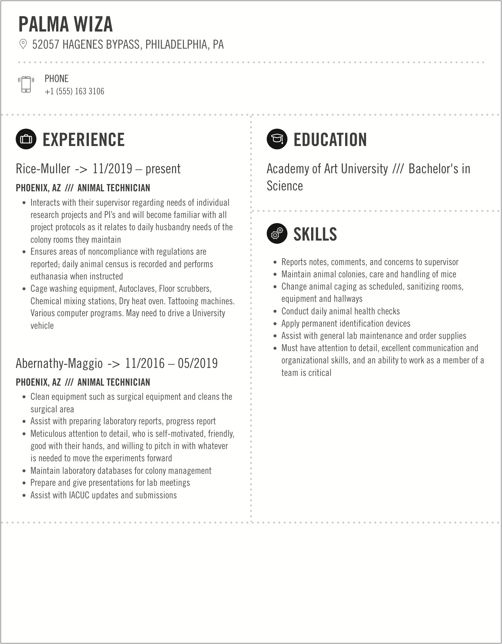 Skills For Small Mammal Capture Resume