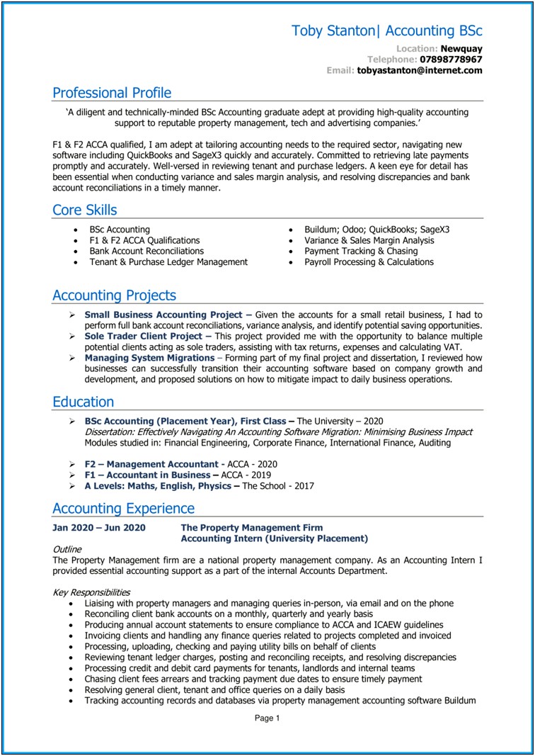 Skills Necessary For Graduate School Resume