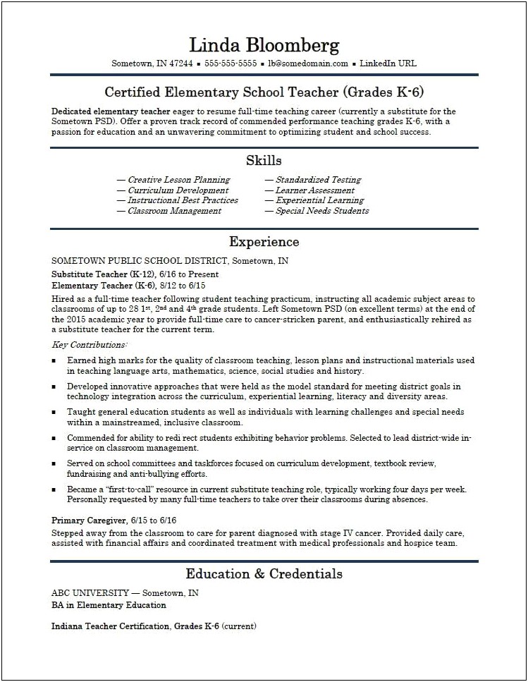 Skills Section For Resume For 8th Grade Student