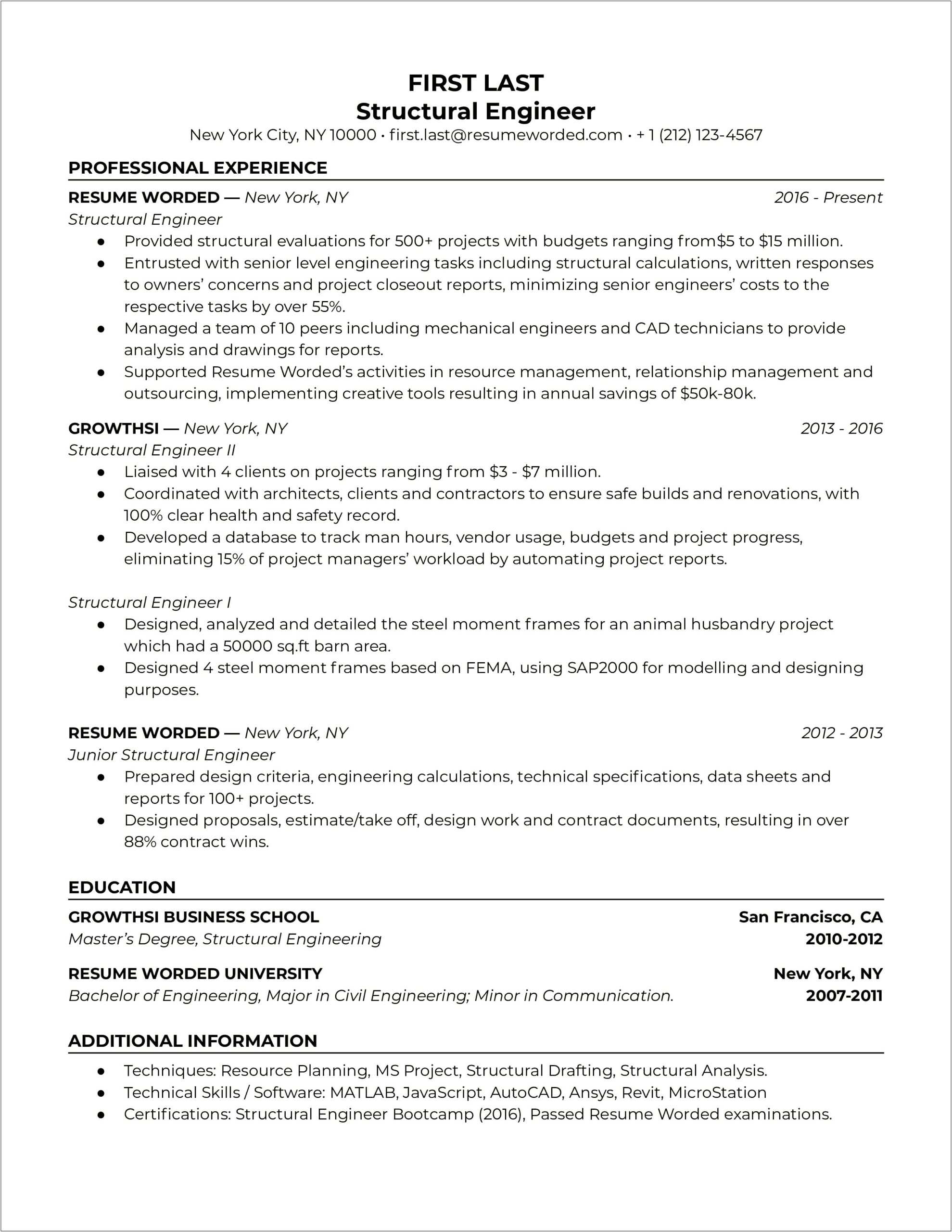 Skills Section Of Engineer Resume