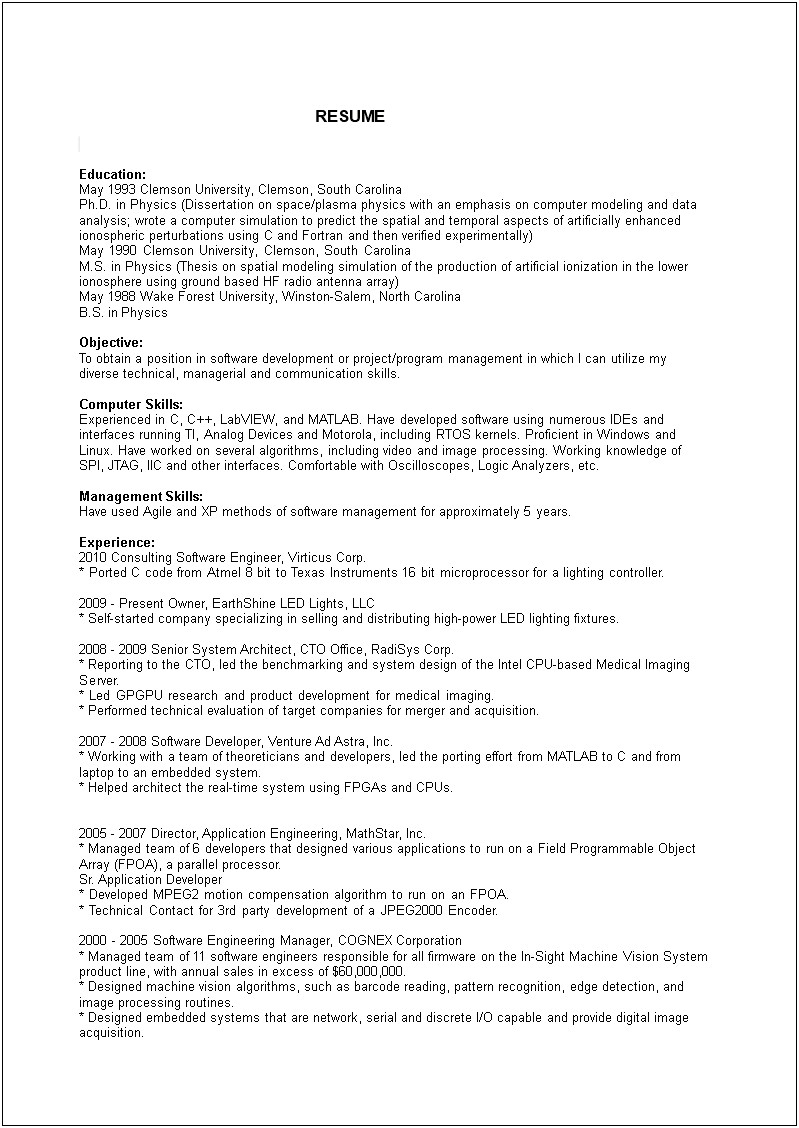 Skills To Have For It Manager Resume