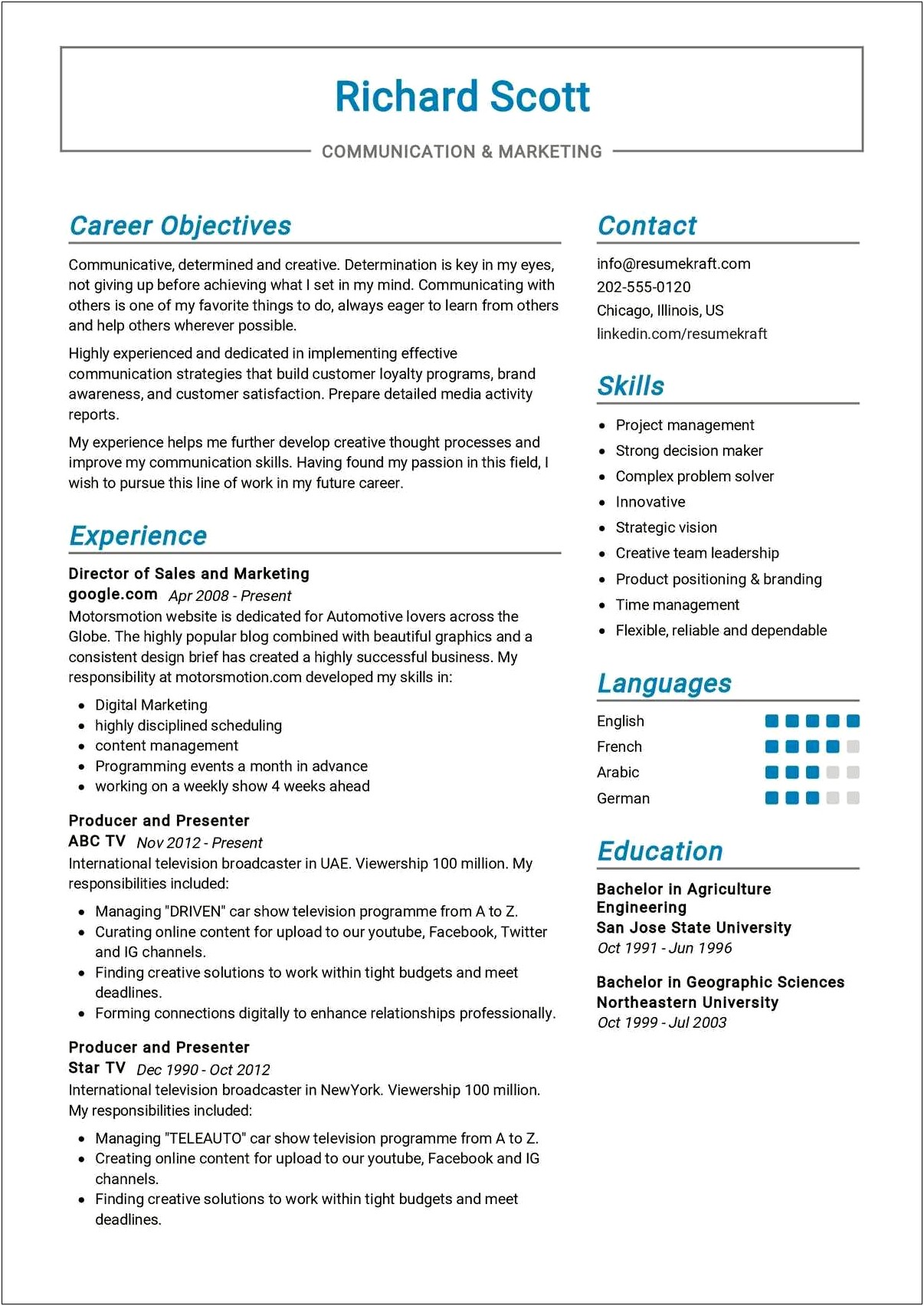 Skills To Highlight In A Communications Resume