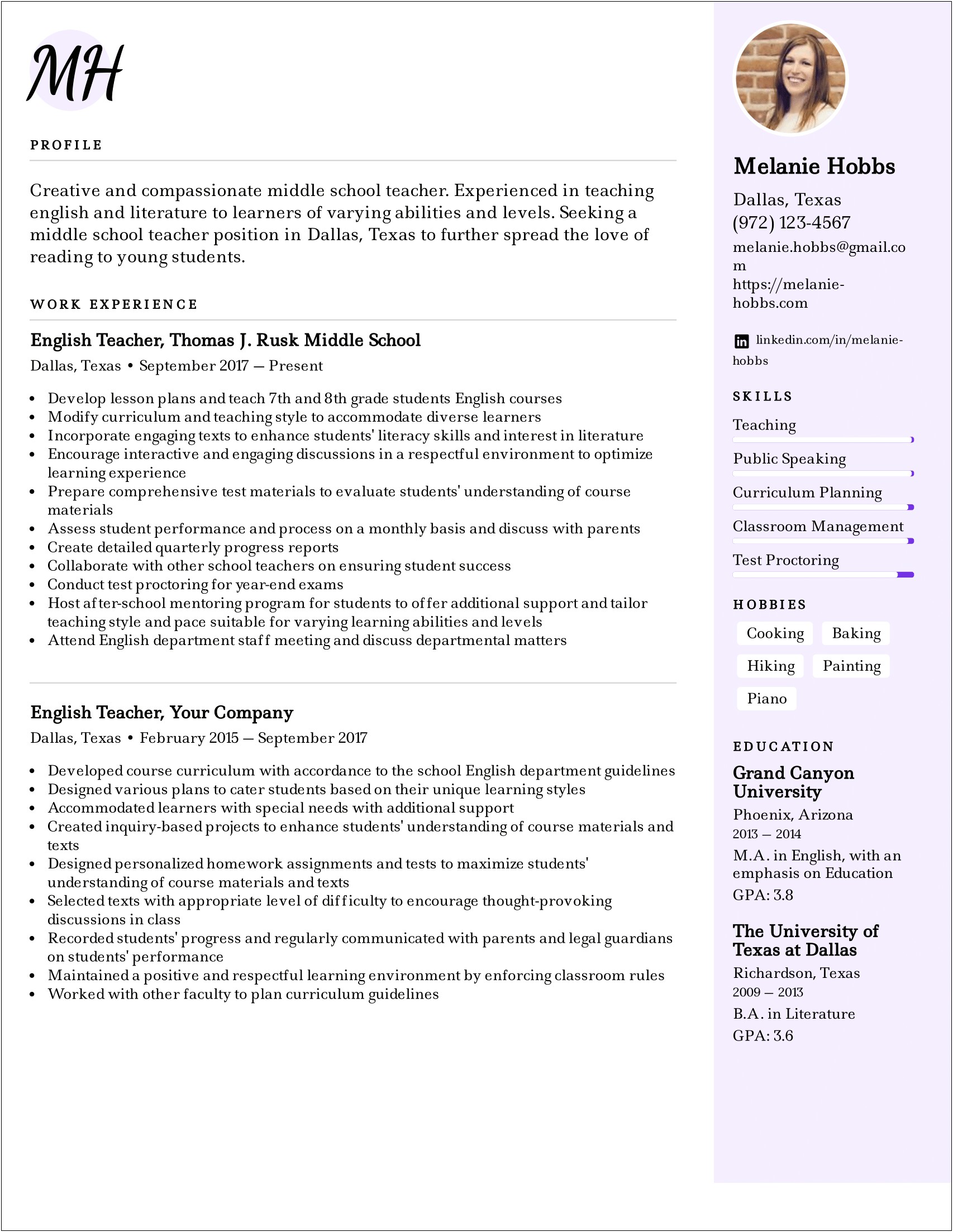 Skills To List For Teaching Resume