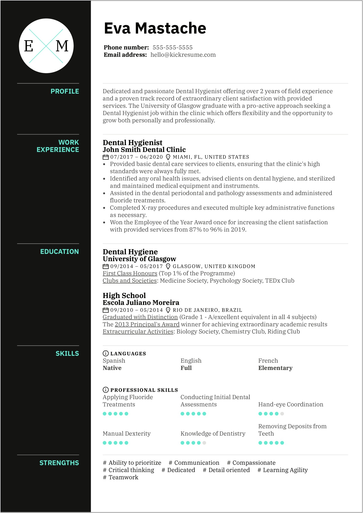 Skills To List On Dental Hygiene Resume