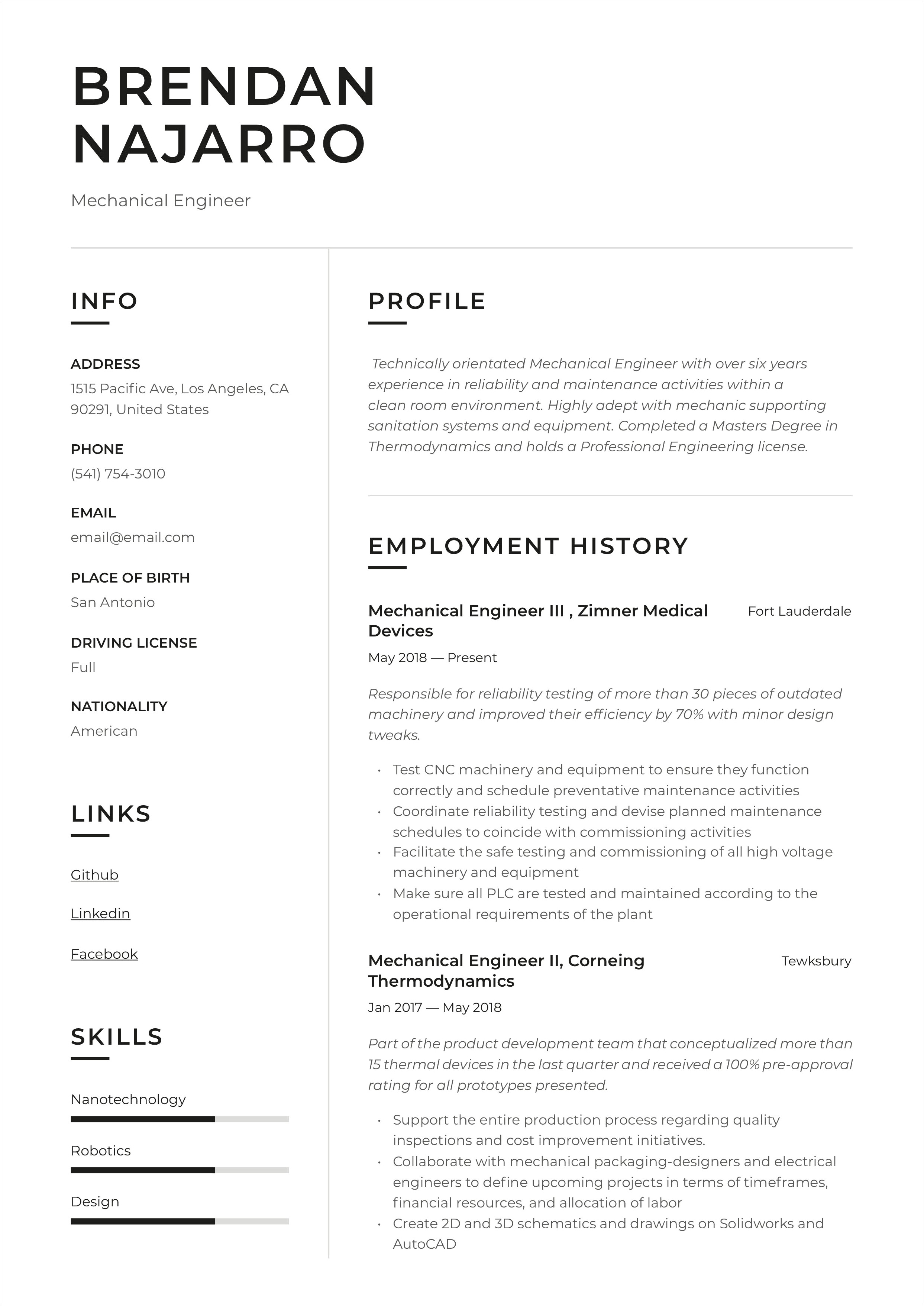 Skills To List On Mechanical Engineering Resume