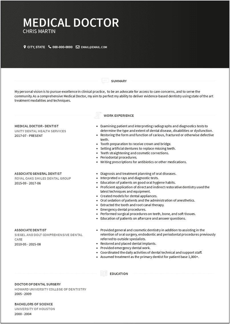 Skills To List On Physician Resume