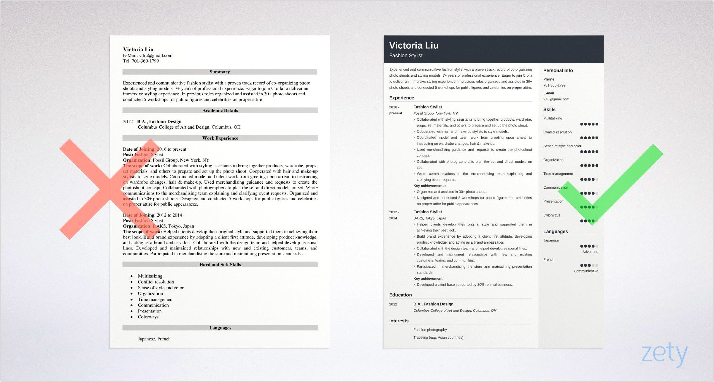 Skills To List On Resume For Fashion Stylist