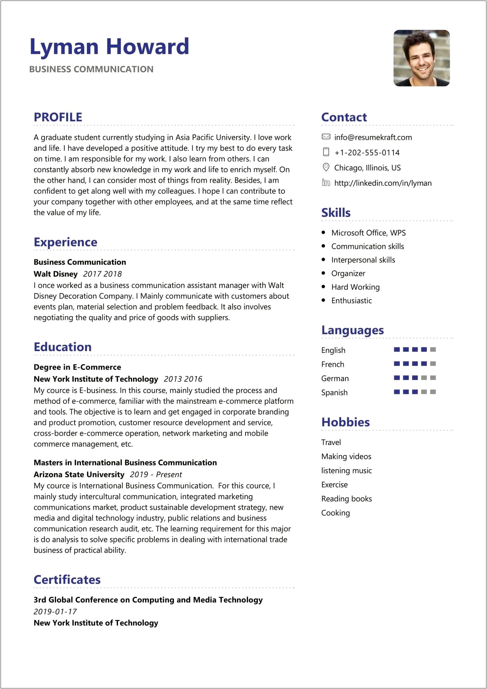 Skills To Put On A Business Resume