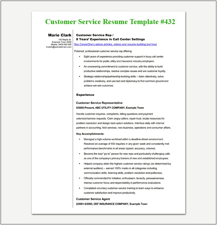 Skills To Put On A Customer Complaint Resume