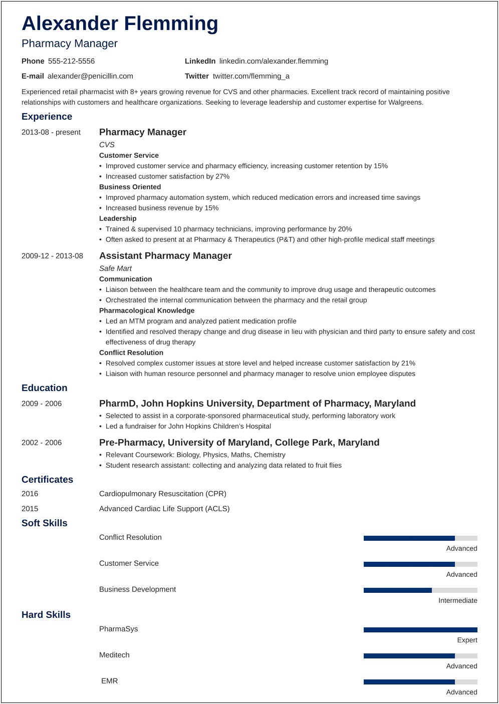 Skills To Put On A Pharmacy Resume