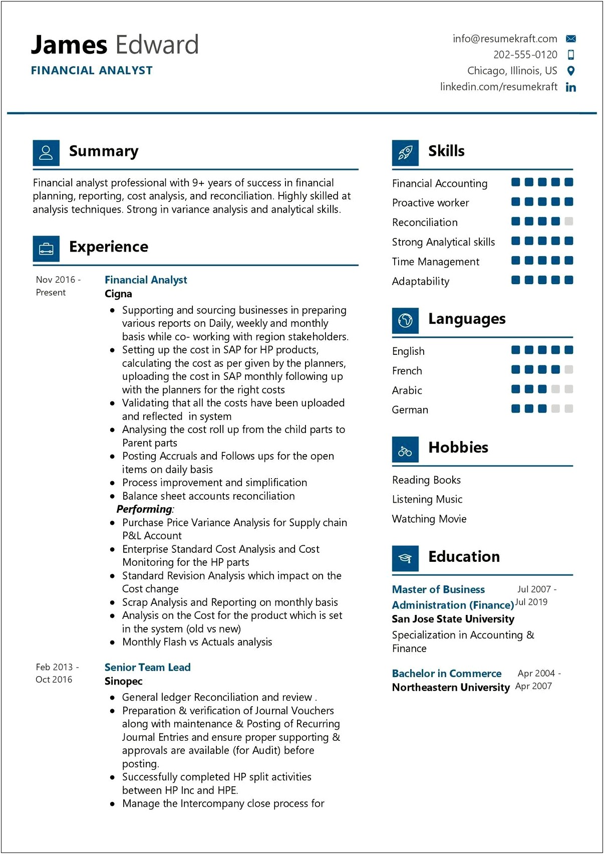 Skills To Put On A Resume For Finance