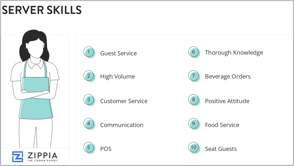 Skills To Put On A Server Resume