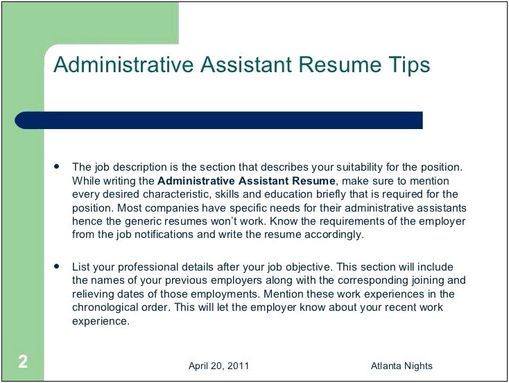 Skills To Put On Administrative Assistant Resume