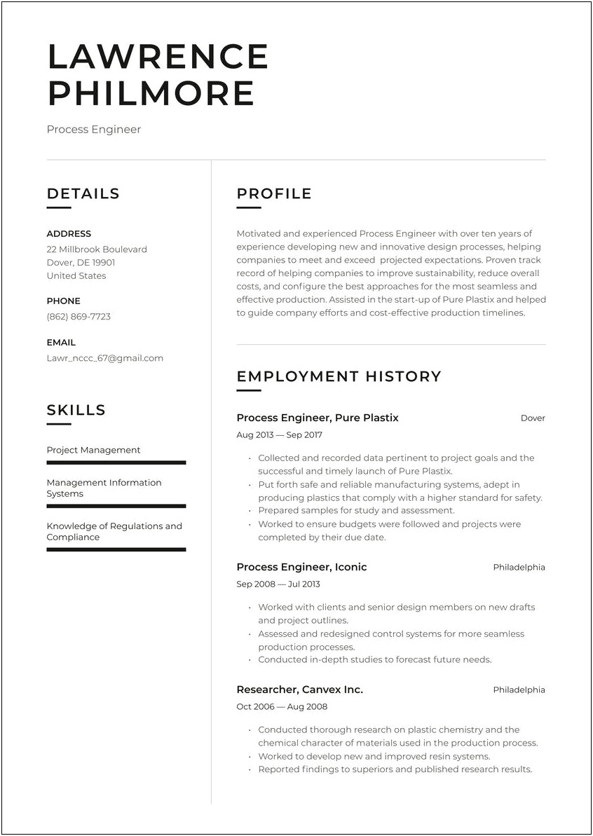 Skills To Put On Resume For Engineer