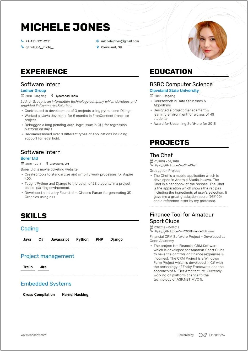 Software Developer Resume Examples Entry Level