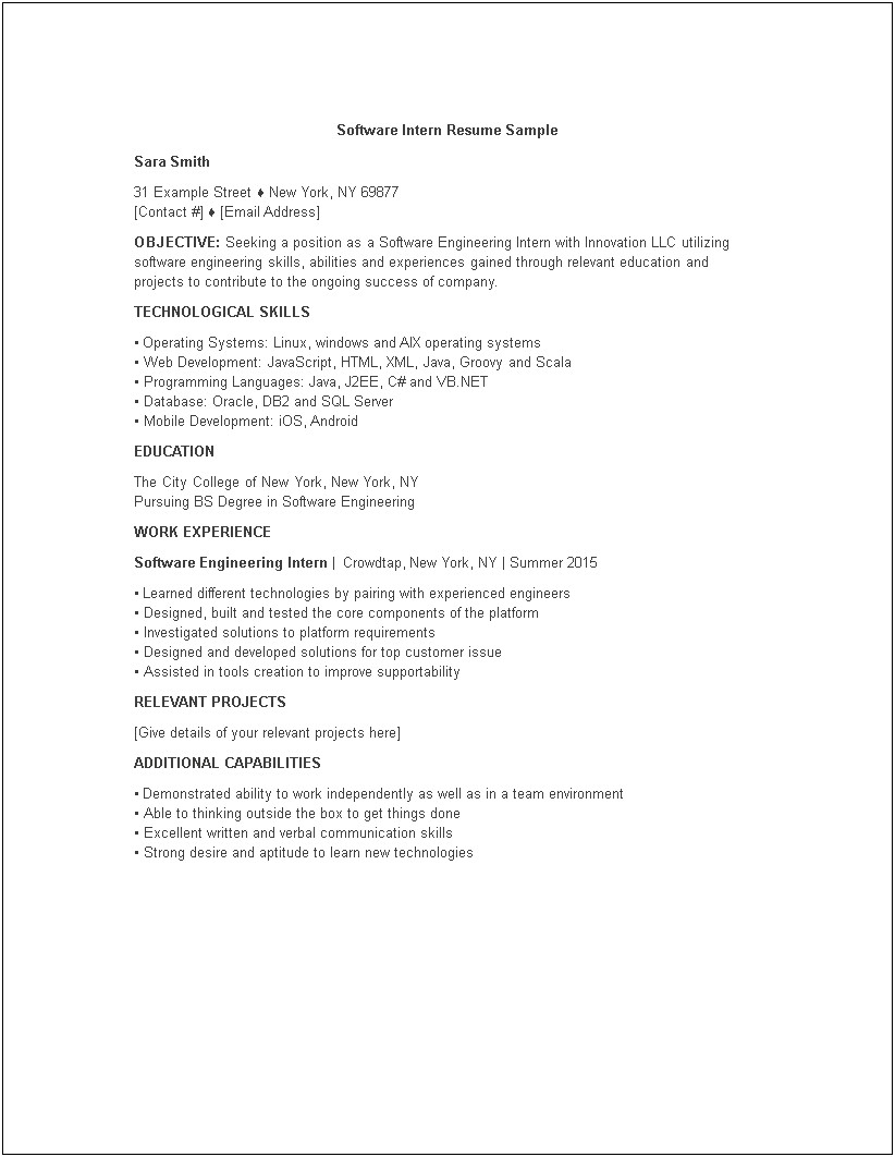 Software Engineer Resume Template Simple Reddit Microsoft Word