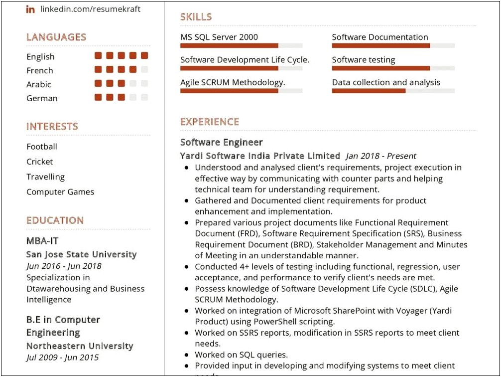 Software Engineering Manager Resume Example Agile Sdlc