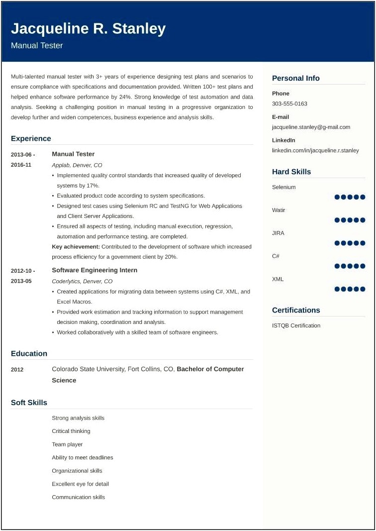 Software Testing Resume 10 Years Experience