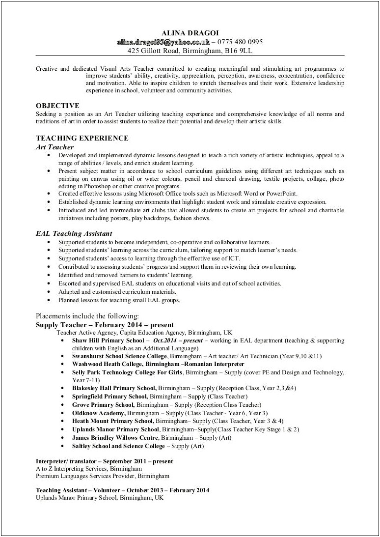 Special Education Teacher Resume Examples 2014