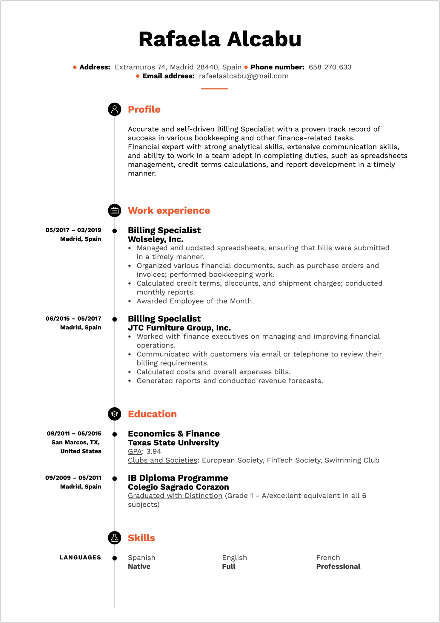 Special Skills And Abilities For Resume