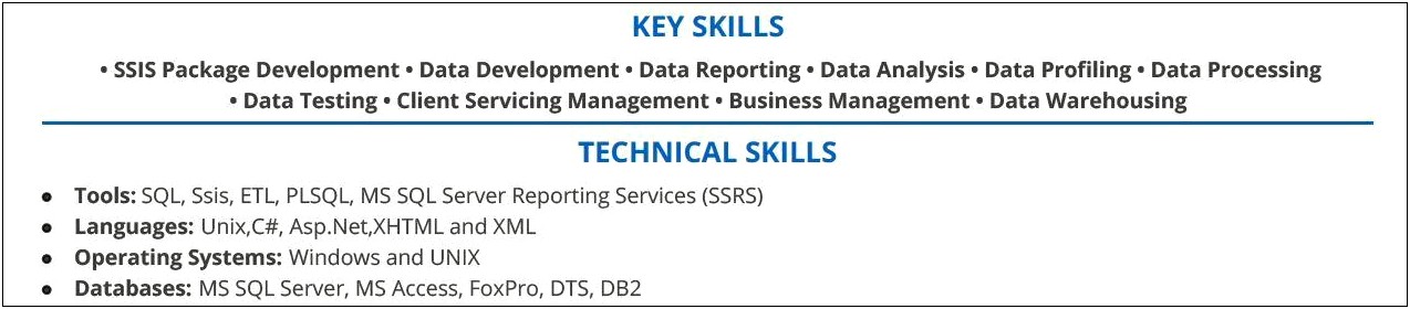 Ssis Resume For 10 Years Experience