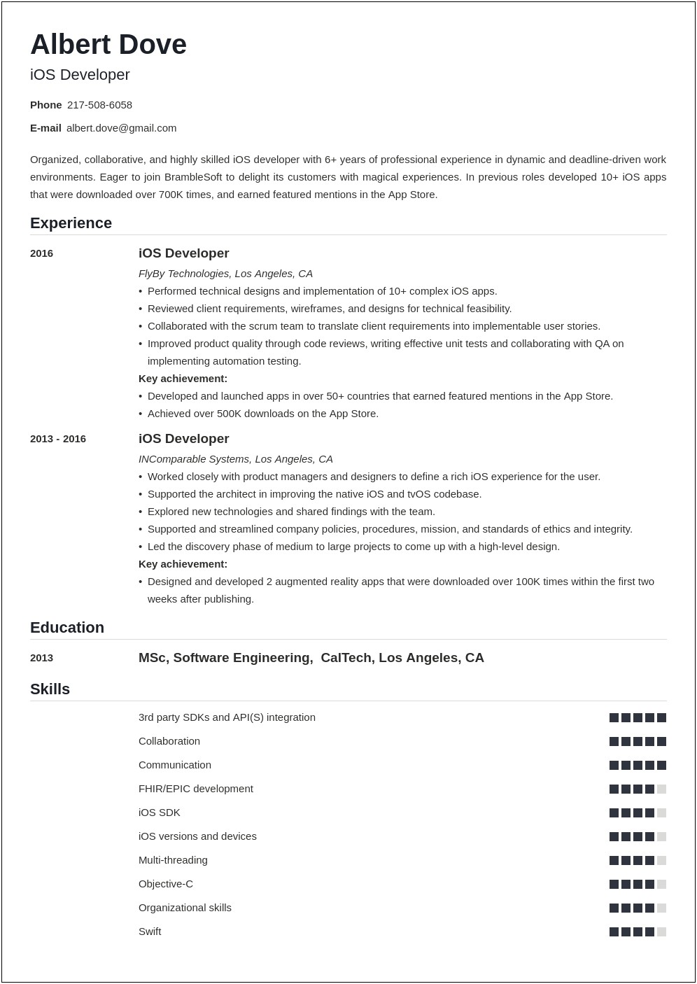 Ssrs Developer With Aws Job Title On Resume