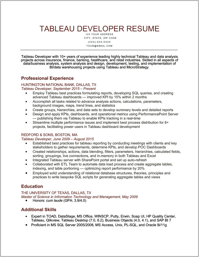 Ssrs Resume For 3 Years Experience