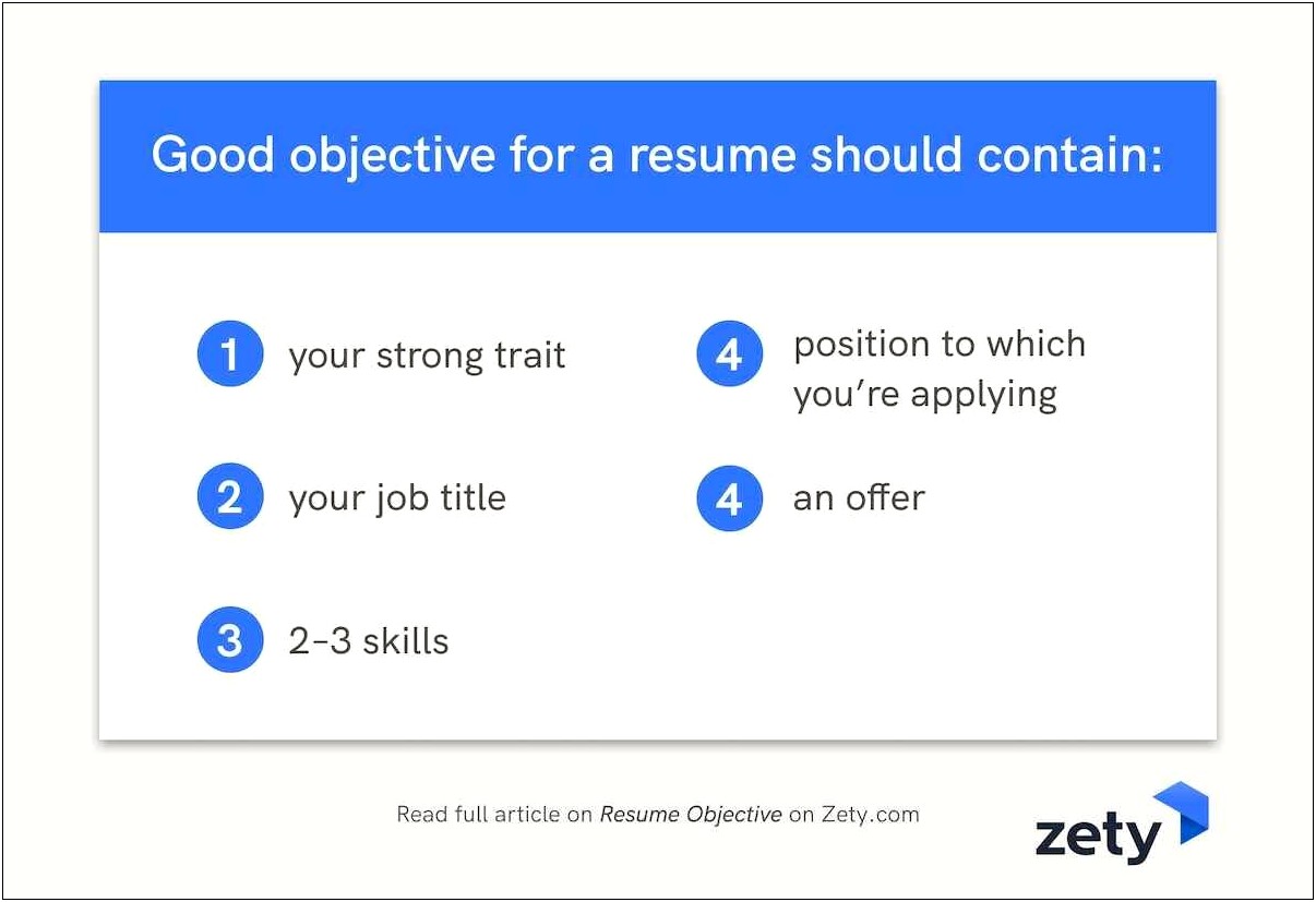 State Your Objective In A Resume