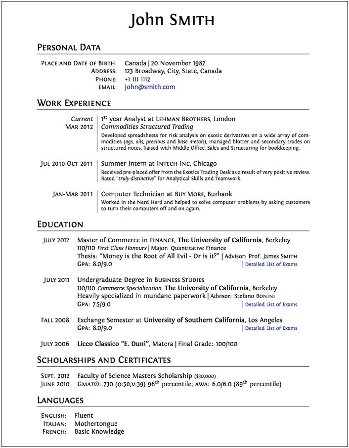 Stay At Home Mom Functional Resume Sample